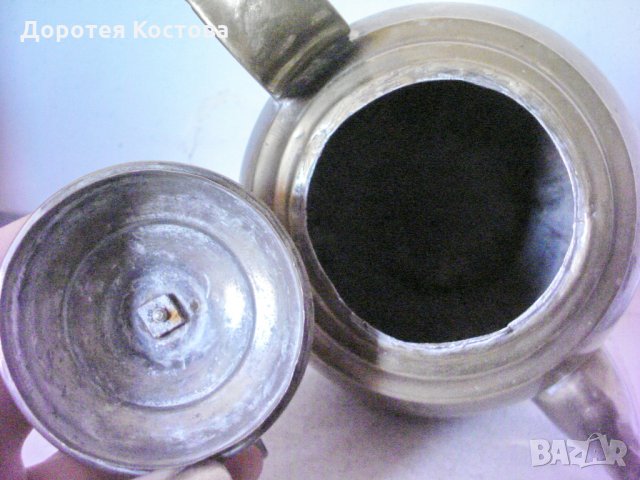 Стар чайник от месинг, снимка 9 - Антикварни и старинни предмети - 24737389