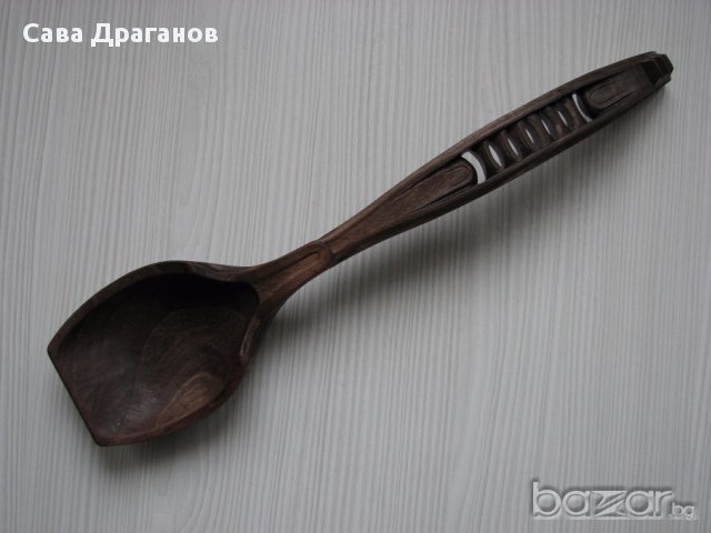 дървена лъжица, снимка 4 - Прибори за хранене, готвене и сервиране - 17012702
