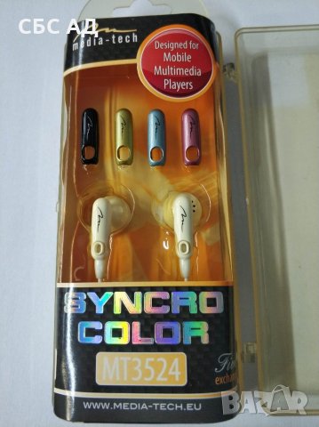 Слушалки за мобилни устройства SYNCRO COLOR MT3524, снимка 2 - Слушалки, hands-free - 25610045