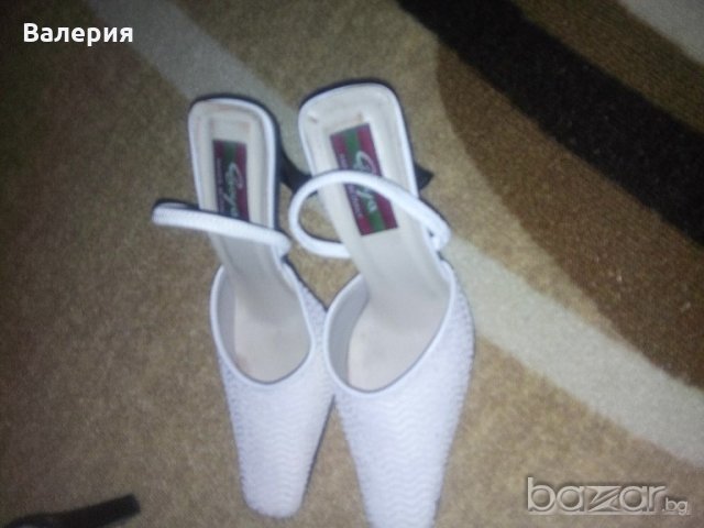 Елегантни бели летни обувки, снимка 1