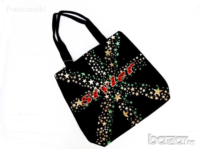Спортна дамска чанта с две дръъжки "Златни звезди", снимка 3 - Чанти - 21386275