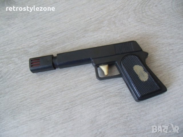 № 1320 стара играчка - пистолет   - синтетика / пластмаса  - размери 20 / 9 см  - соц.период, снимка 2 - Колекции - 22590627
