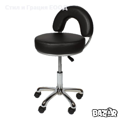 Козметичен/фризьорски стол - табуретка с облегалка Zen alto 49/62 см, снимка 6 - Друго оборудване - 24314742