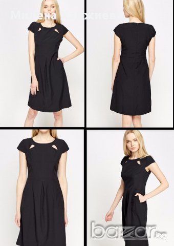 Черна рокля, UK 10, снимка 1 - Рокли - 18059336