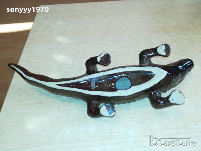 крокодил-керамика-порцелан-36х12х9см, снимка 12 - Колекции - 20634702