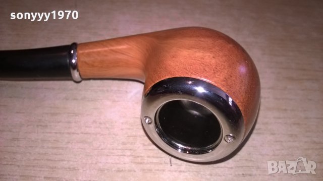 Лула-15см-красив дървесен цвят и стилна-нова-внос швеицария, снимка 6 - Лули - 22735124