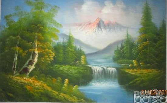 Продавам картини с размери 90 х 120 см. рисувани с маслени бои върху платно ,бартер за лапто, снимка 6 - Картини - 20692080