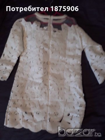 Бяла рокля, дантела и тюл 8-10г, снимка 3 - Детски рокли и поли - 21027362