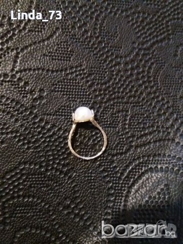 Среб.пръстен-с бяла перла-проба-925. Закупен от Италия., снимка 8 - Пръстени - 21741145