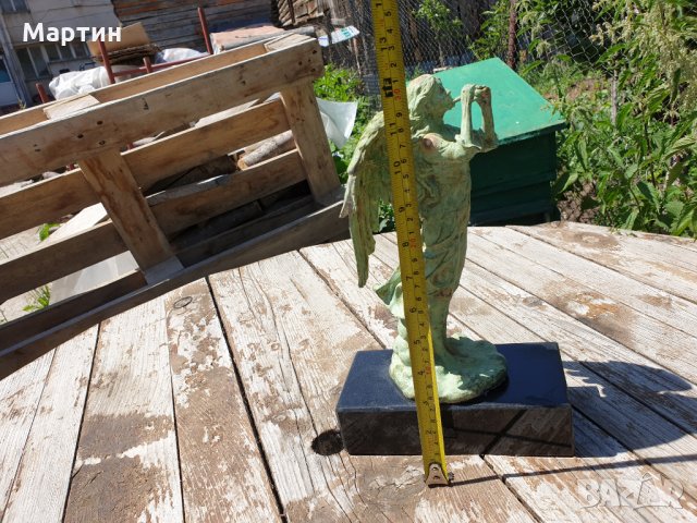 Стара масивна бронзова статуетка !  (ММ5), снимка 4 - Колекции - 25583967