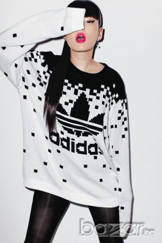 ADIDAS JEREMY SCOTT PIXEL Унисекс (Мъжки / Дамски ) Пуловер size S, снимка 8 - Пуловери - 7610240