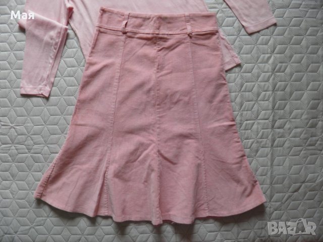 Дамски розов сет пола и блуза размер М, снимка 3 - Поли - 26072265