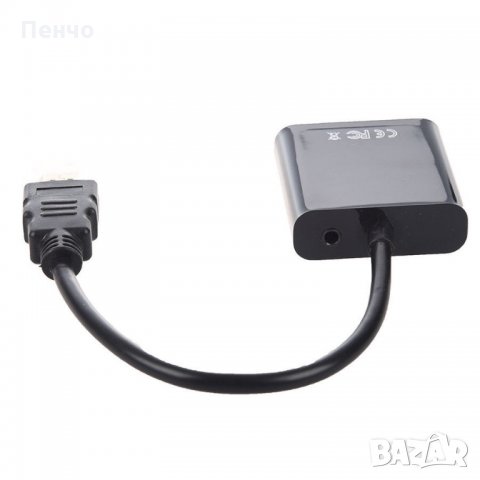 1080P адаптер за HDMI към VGA конвертор + 3,5 мм аудио видео жак пълен HD конектор букса преходник п, снимка 5 - Части и Платки - 26124995