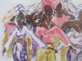  Танцуващи жени-картина с маслени бои, снимка 4