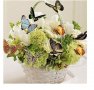 Диамантен гоблен"Кошничка с цветя и пеперуди"5D, снимка 1 - Гоблени - 24454466