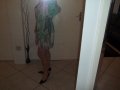 Прекрасна  дамска рокля в зелен шифон № М- Намалена, снимка 8