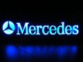 Светеща 3D табела MERCEDES 12 или 24 волта., снимка 3