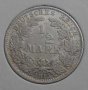 Монета Германия - 1/2 Марк 1915 г. Сребро