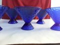 чаши купи кобалтово синьо стъкло, снимка 13