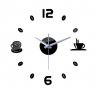 Стенен часовник гоялм декоративен кафе модерен стилен, снимка 1 - Стенни часовници - 21894091