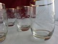 Стъклени чаши гравирани с златен кант , снимка 8
