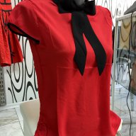Дамска червена блуза, снимка 3 - Тениски - 14346258