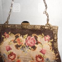 Колекционерска дамска чанта с черен камък 190- 1920 г, снимка 2 - Антикварни и старинни предмети - 23111937
