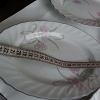 Стар български порцелан чинии китка , снимка 5 - Антикварни и старинни предмети - 20312231