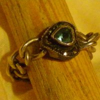 Стар оригинален сребърен пръстен за ръкавица, снимка 6 - Пръстени - 23553548
