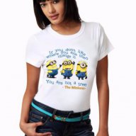 ХИТ! Дамска тениска на Миньони / The Minions Papoy. Бъди различна, поръчай модел с Твоя снимка!, снимка 5 - Тениски - 13665125