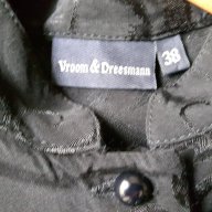 VROOM & DRESSMANN - черна дълга лъската риза, снимка 8 - Ризи - 18002151