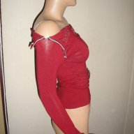 Елегантна червена дамска блуза с дълъг ръкав, реплика на "Dolce&Gabbana", "D&G", дамски топ, ръкави, снимка 2 - Блузи с дълъг ръкав и пуловери - 9205115