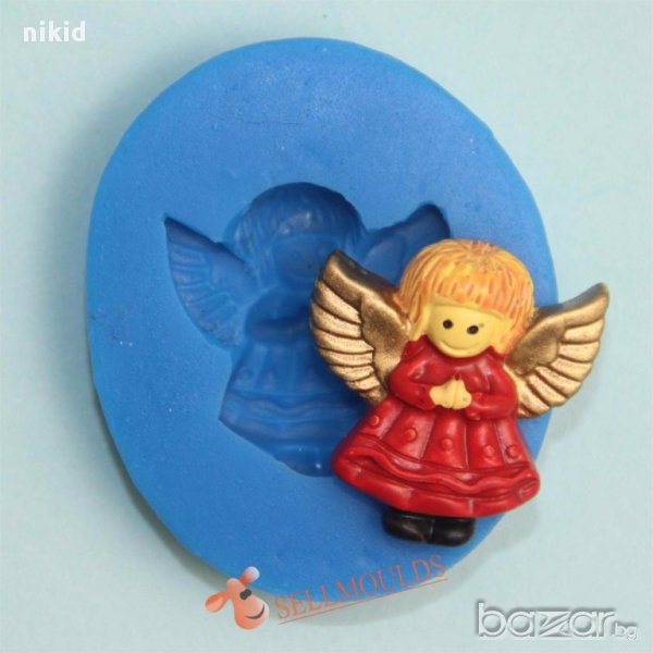  ангел малко ангелче силиконов молд форма коледа кръщене за пита  декорация фондан торта, снимка 1