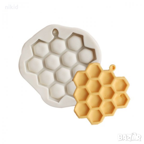 медена пита килийки пчелни силиконов молд форма за декорация и украса торта фондан, снимка 1