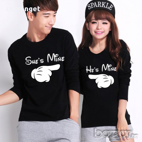 ЗА ВЛЮБЕНИ! LOVE БЛУЗИ с MR & MRS MICKEY MOUSE! Поръчай модел с твоя ИДЕЯ!