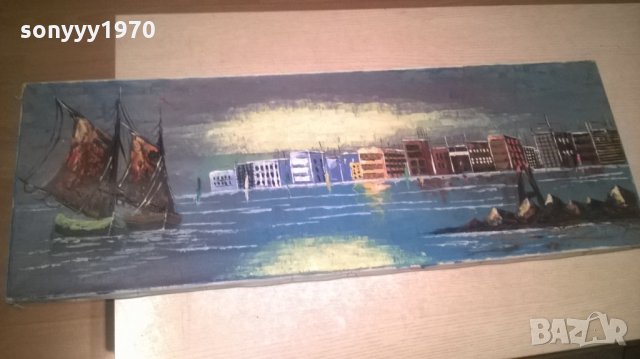 bernad-картина с яхти/море-100х35см-внос швеицария, снимка 1 - Колекции - 26042894