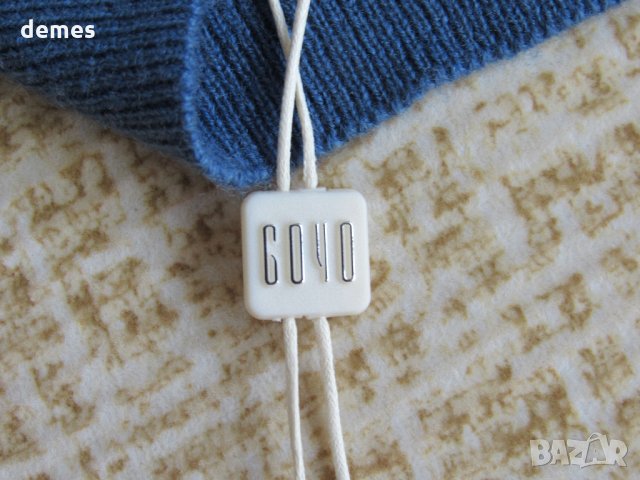 Синя мъжка машинно плетена шапка, 100% кашмир, Монголия, снимка 11 - Шапки - 25908226