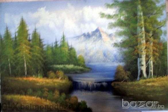 -20 %Kартини  90 х 120 см.рамкирани рисувани с маслени бои върху платно ,бартер за лаптоп, снимка 7 - Картини - 20692089