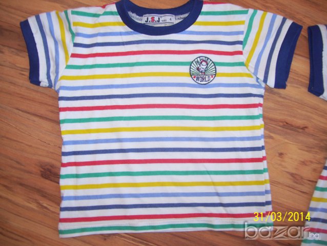 шарени тениски-размер-98-104, снимка 4 - Детски тениски и потници - 7112408