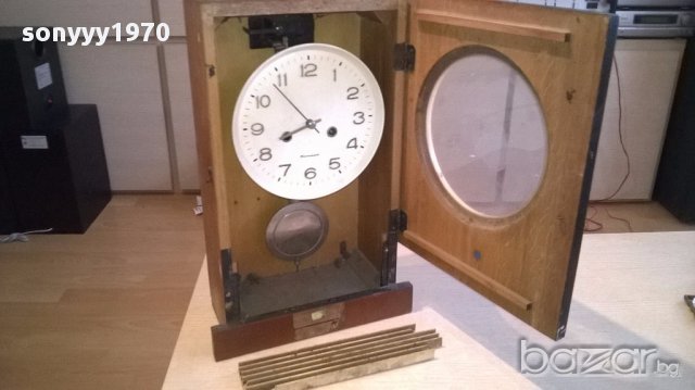 АНТИК-Руски ретро часовник-за ремонт за колекция-47х30х15см, снимка 3 - Антикварни и старинни предмети - 17791595