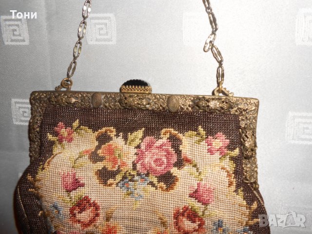 Колекционерска дамска чанта с черен камък 190- 1920 г, снимка 2 - Антикварни и старинни предмети - 23111937