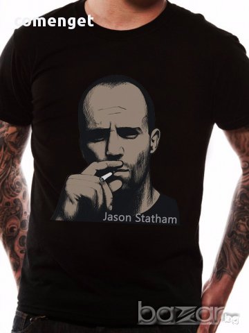 НОВО! Мъжка блуза JASON STATHAM SMOKING! Поръчай тениска С Твоя Снимка!, снимка 2 - Блузи - 16121240