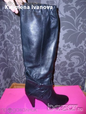 FORNARINA черни ботуши, ест. кожа изцяло, 39 номер, снимка 4 - Дамски ботуши - 12746478