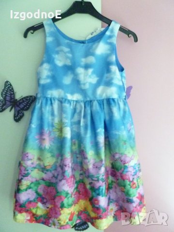 5-6г. H&M Красива рокля на цветя в много свежи цветове, снимка 1 - Детски рокли и поли - 26080236