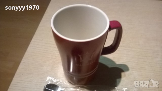 ❤️maserati-чаша керамика с капак-14х12х9см и лъжица-16см, снимка 8 - Колекции - 23334653