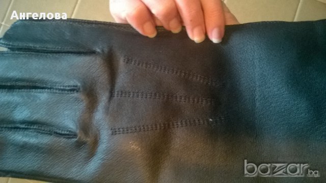 Мъжки ръкавици естествена кожа 08, снимка 4 - Шапки - 16393539