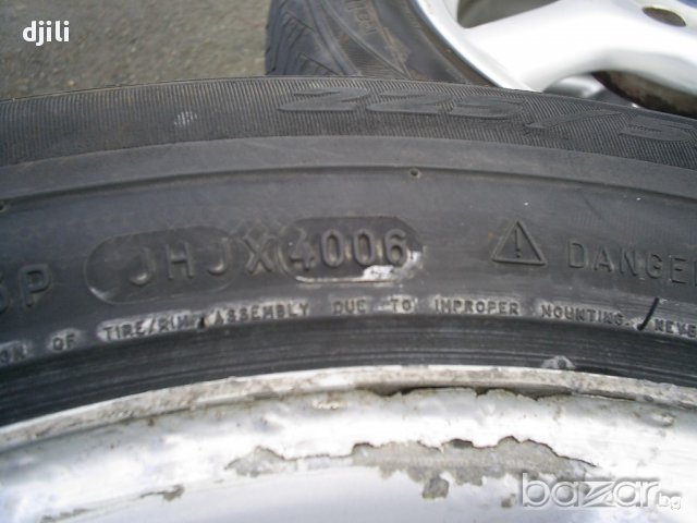 Комплект лети  джанти с гуми Michelin Alpine 225/55/R16 за Мерцедес 5х112;Mercedes E-klasse, снимка 5 - Гуми и джанти - 17603735
