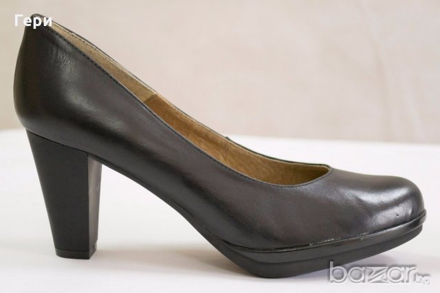 Естествена кожа черни дамски обувки Daneris by Liberitae, снимка 4 - Дамски ежедневни обувки - 18290060