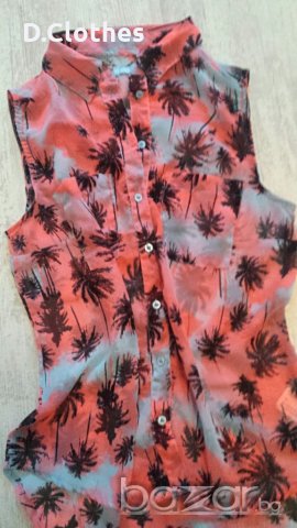 Terranova  S риза без ръкави на палми, снимка 5 - Ризи - 15720654
