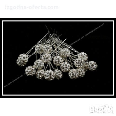 Фуркети топче с бляскави кристалчета, снимка 1 - Аксесоари за коса - 22553594